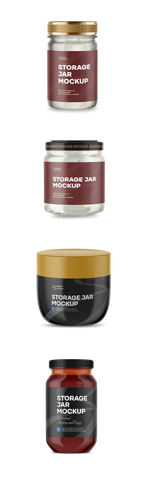 Storage Jar Mockup Template