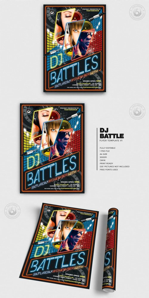DJ Battle Flyer Template V1