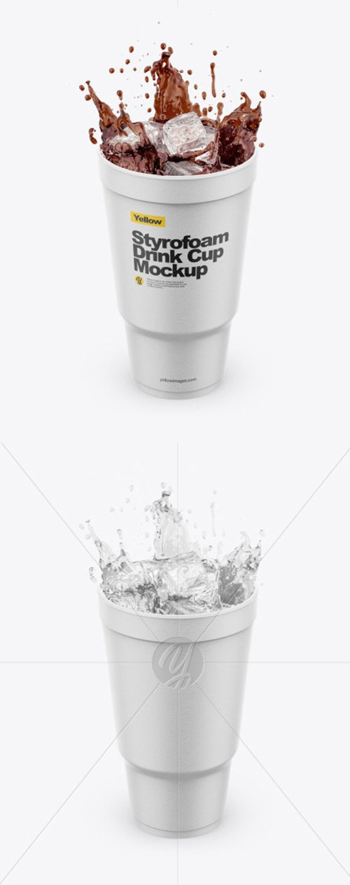 Styrofoam Cup With Splash