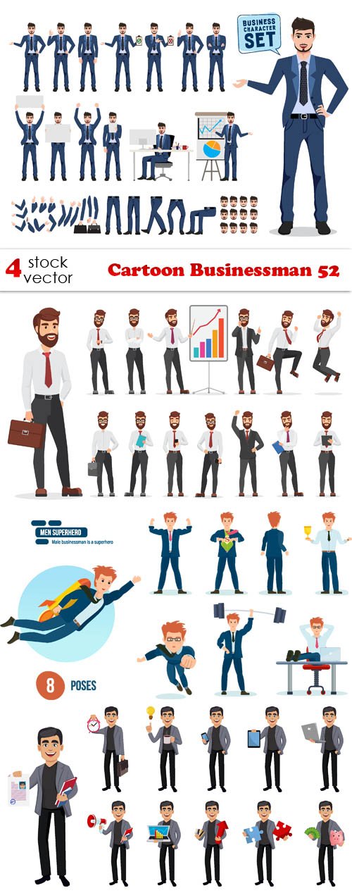 Vectors - Cartoon Businessman 52