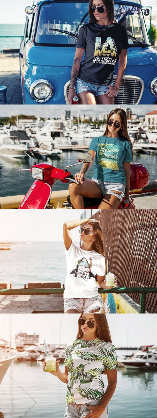 Summer Girl T-Shirt Mock-Up
