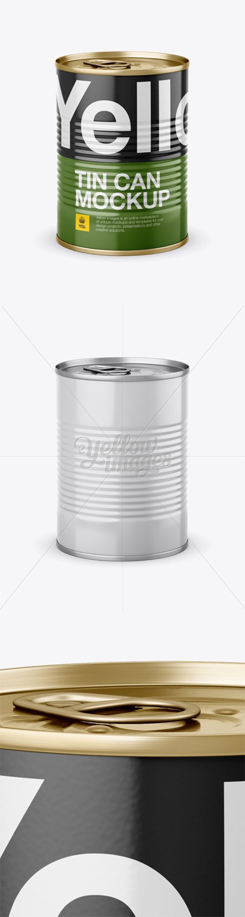 Tin Can With Pull Tab Mockup