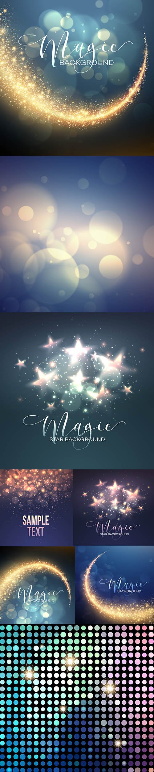 Magic Starry Glitter Illustration Vector Set