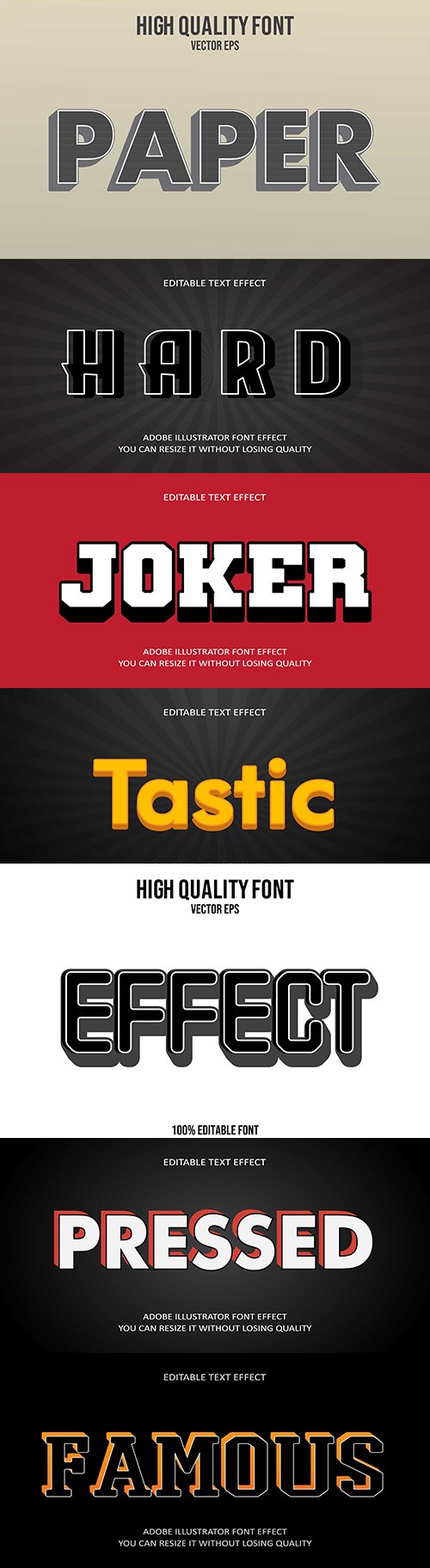 Editable font effect text collection illustration 13