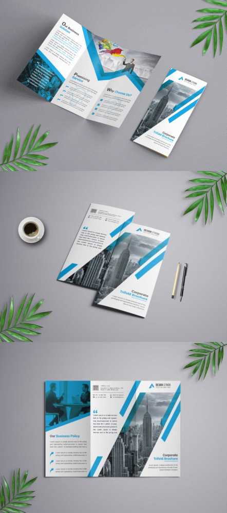 Corporate Trifold Brochure template