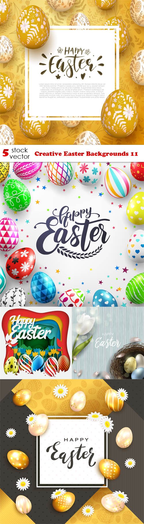 Vectors - Creative Easter Backgrounds 11