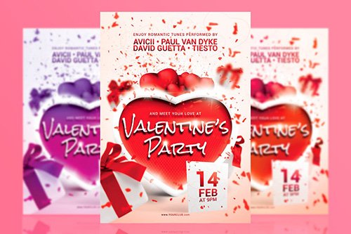 A5 Valentine's Party Flyer