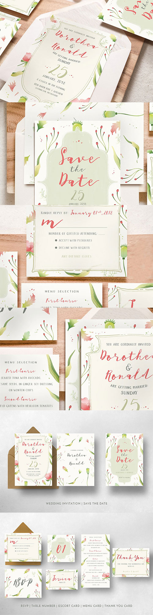 Foliage Illustration Wedding Package