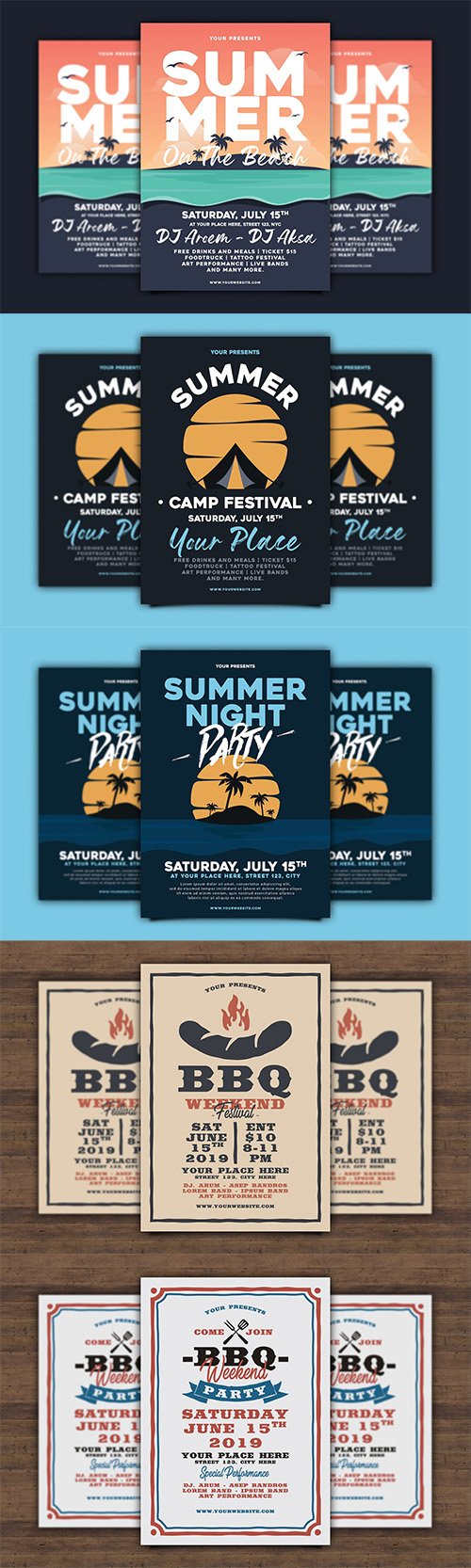 Summer and BBQ Flyers