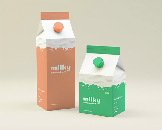 Milk Packaging Mockup