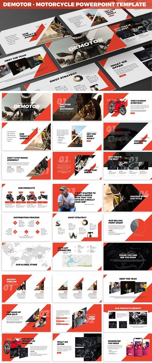 Demotor - Motorcycle Powerpoint Template