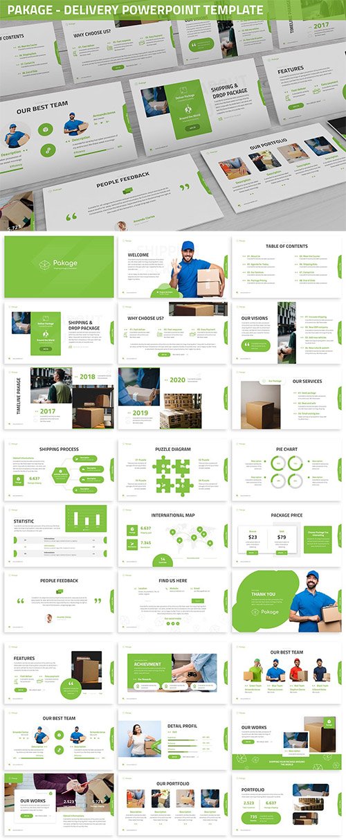 Pakage - Delivery Powerpoint Template