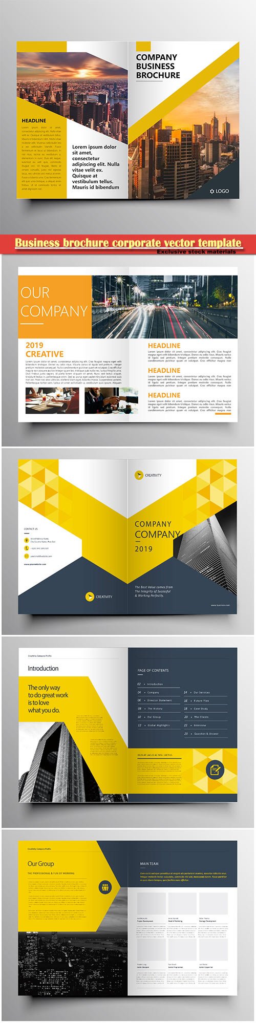 Business brochure corporate vector template # 39