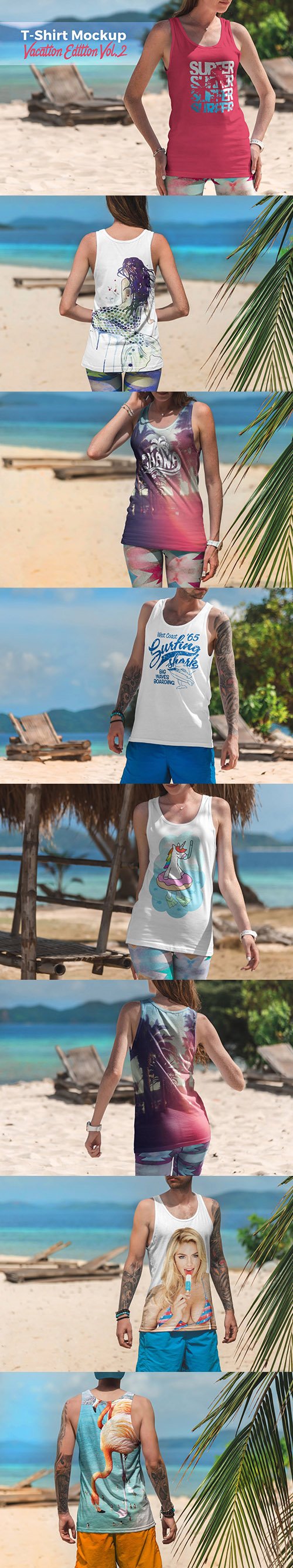 PSD T-Shirt Mockup Vacation Edition Vol. 2