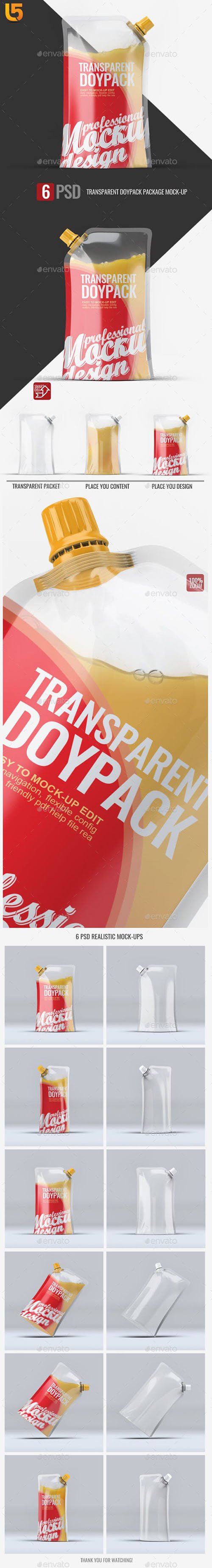 Transparent Doypack Package Mock-Up