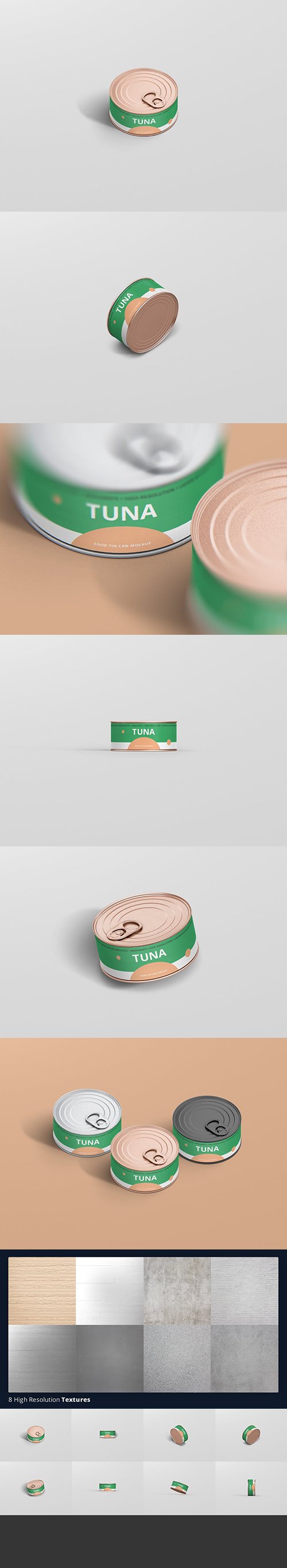 Food Tin Can Mockup Small Size