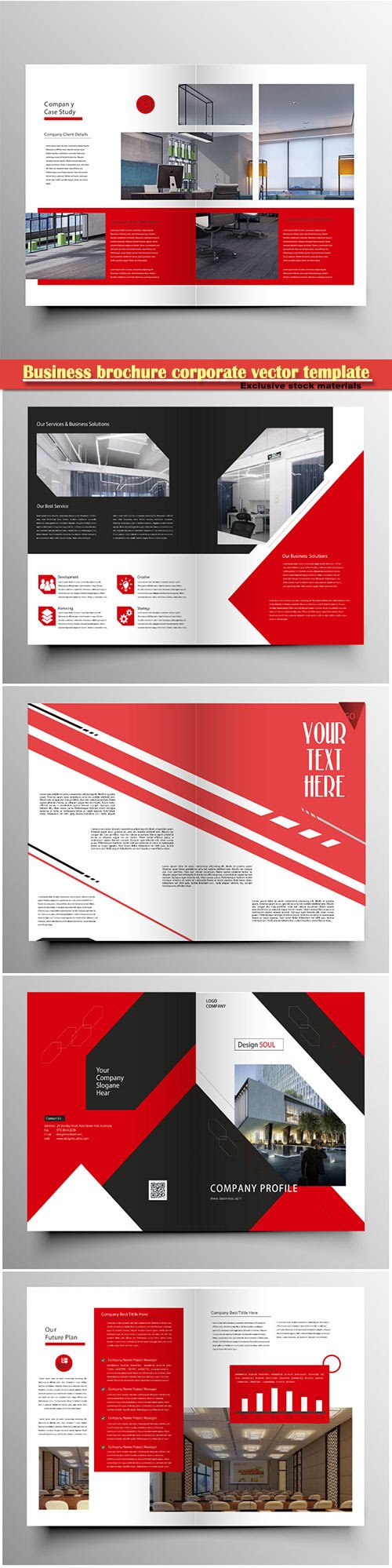 Business brochure corporate vector template # 42