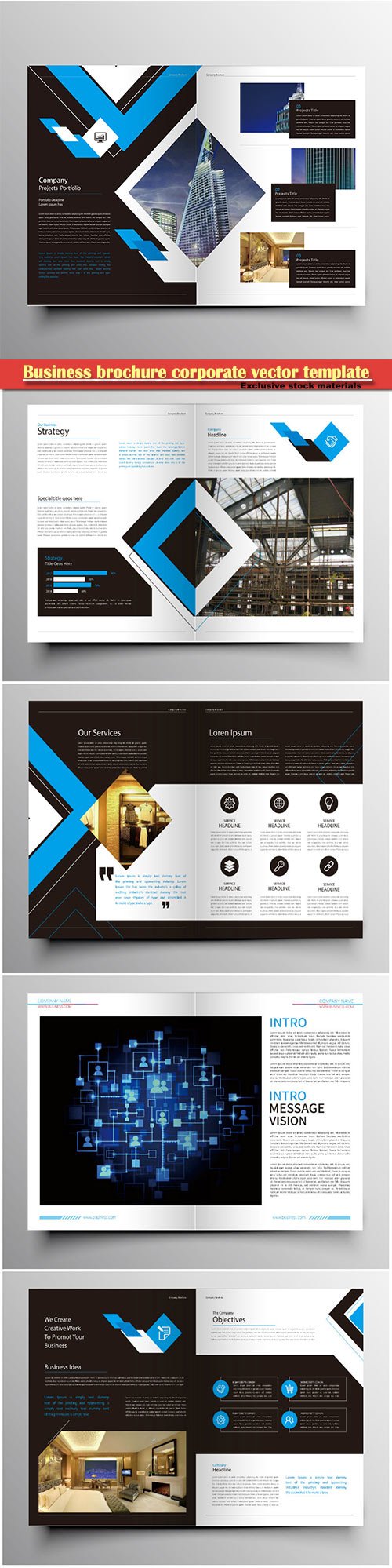 Business brochure corporate vector template # 40