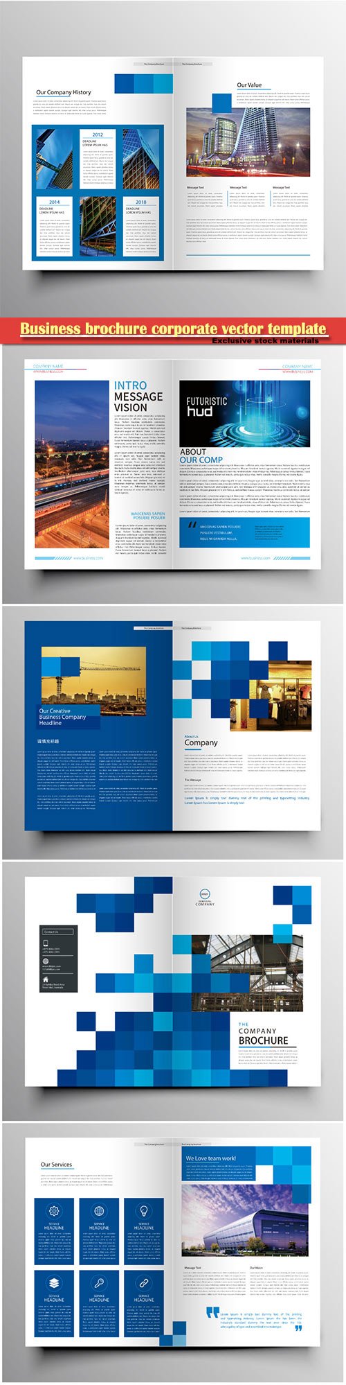 Business brochure corporate vector template # 41