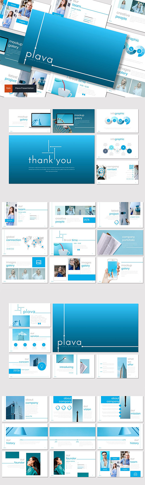 Plava - PowerPoint, Keynote and Google Slides Template