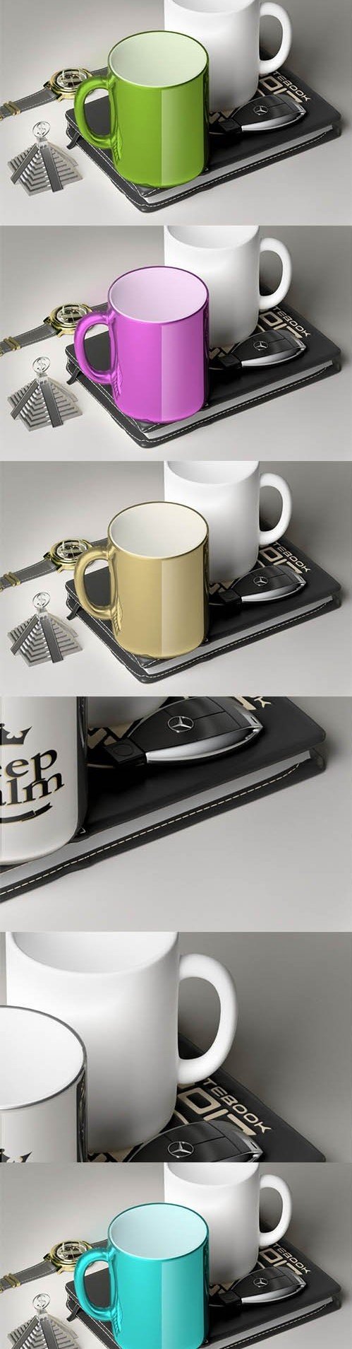 Chromed Luxury Mug Mockup