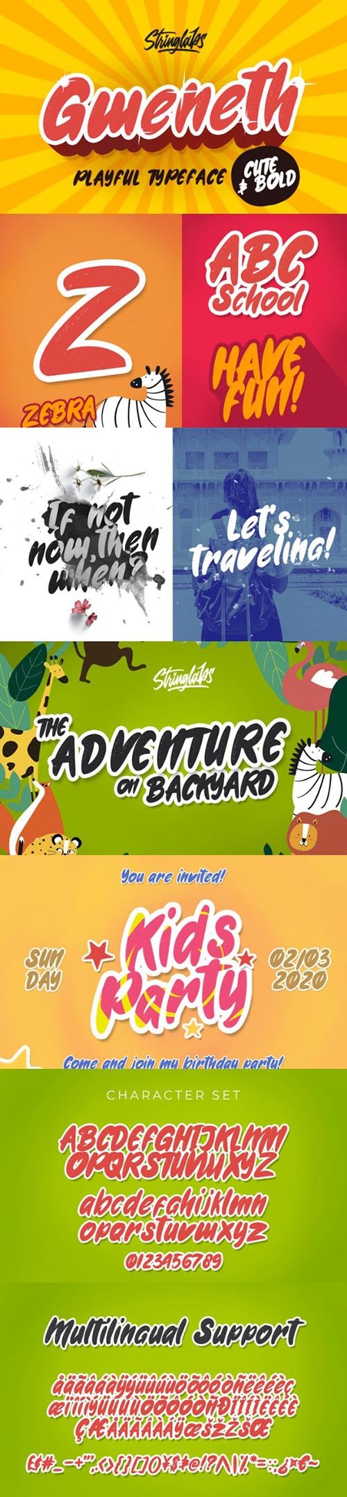 Gweneth - Playful Children Typeface