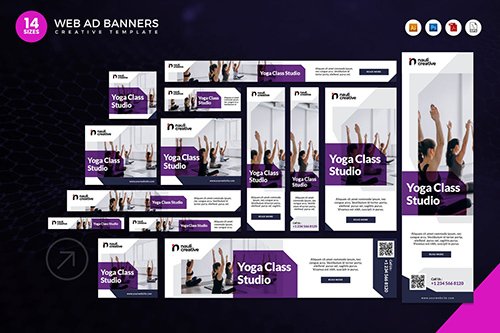 14 Yoga Class Google Adsense Web Banner
