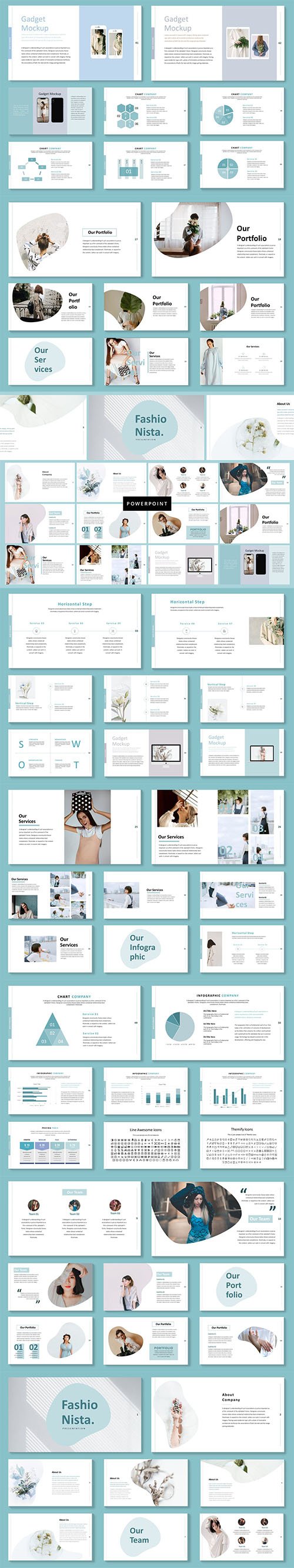 Fashionista - Fashion Powerpoint, Keynote and Google Slides Template