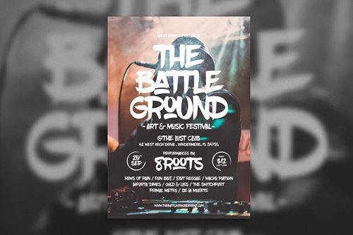 Hip Hop Event Flyer PSD