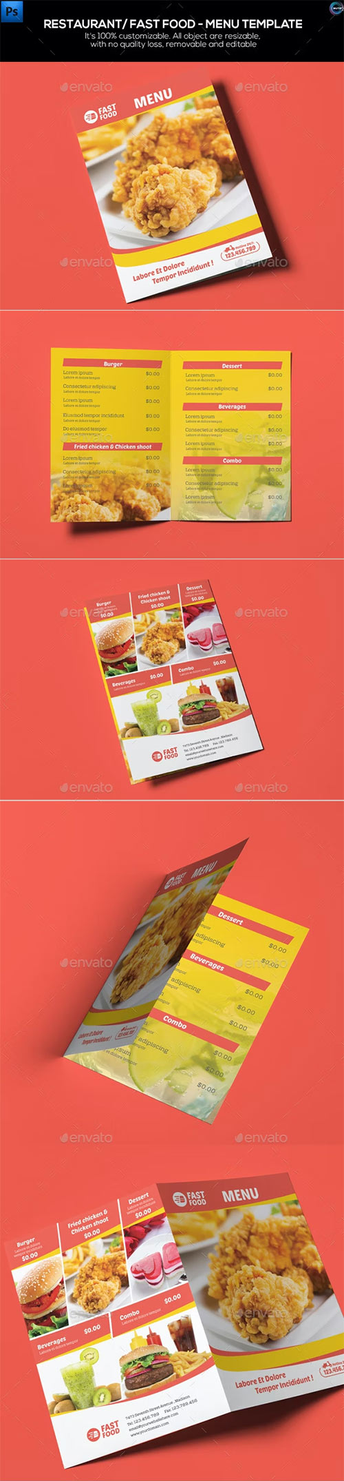 Restaurant/ Fast Food - Menu Template 12348395