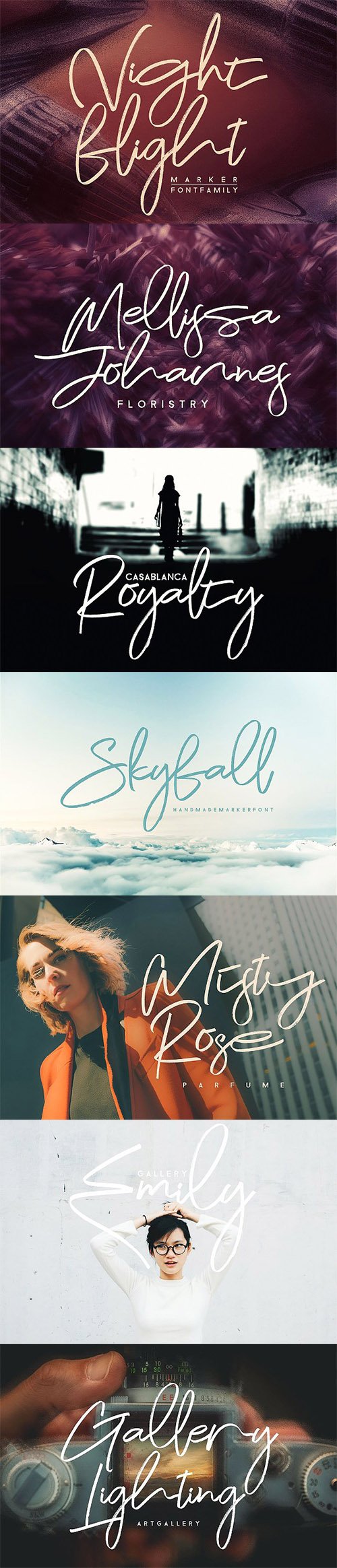 Night Flight Marker Brush Font