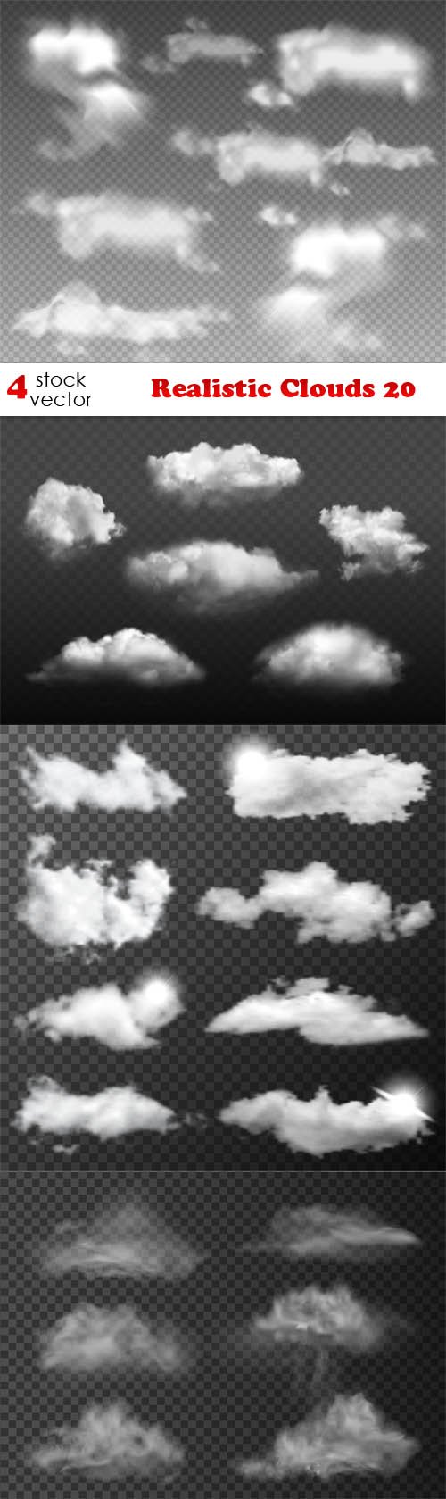 Vectors - Realistic Clouds 20