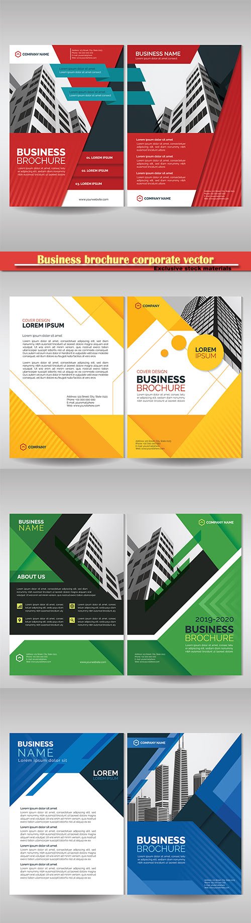 Business brochure corporate vector template # 37