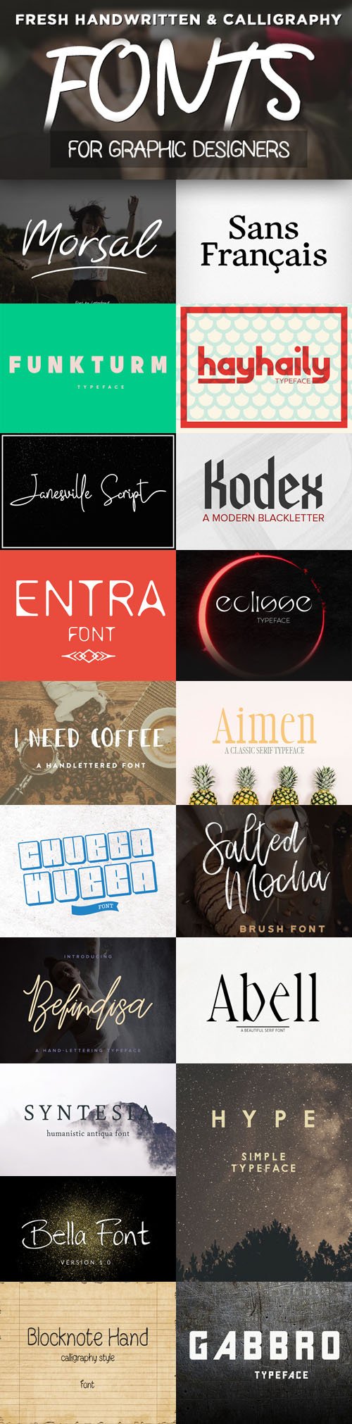 19 Fresh Fonts for Web & Graphic Designers