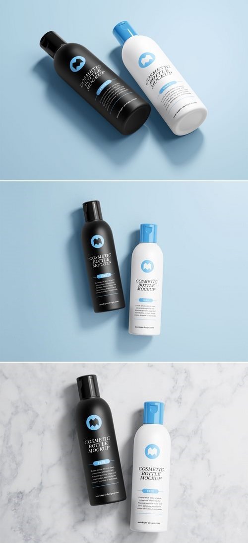 Cosmetic Cream/Oil Bottle Mockup PSD Set
