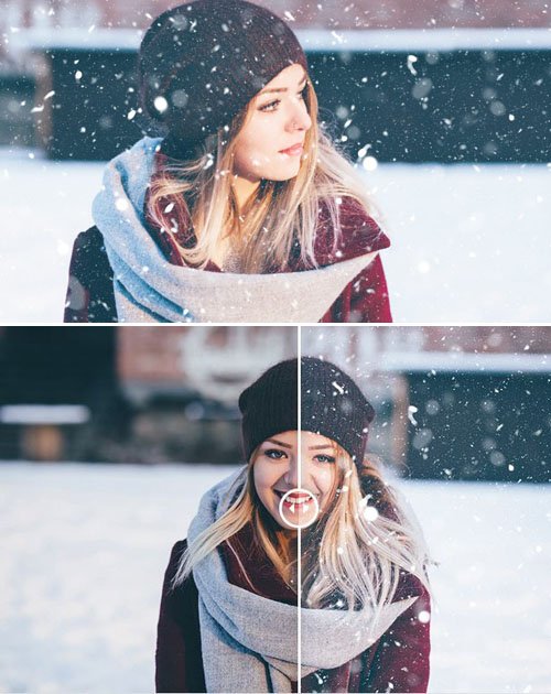 3 Snow Actions for Photoshop