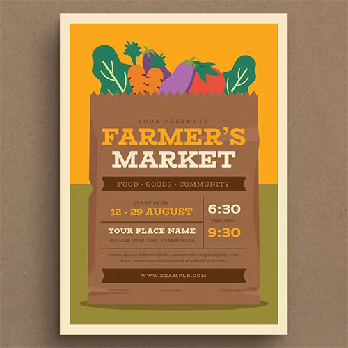 Farmer's Market Event Flyer 87542NR