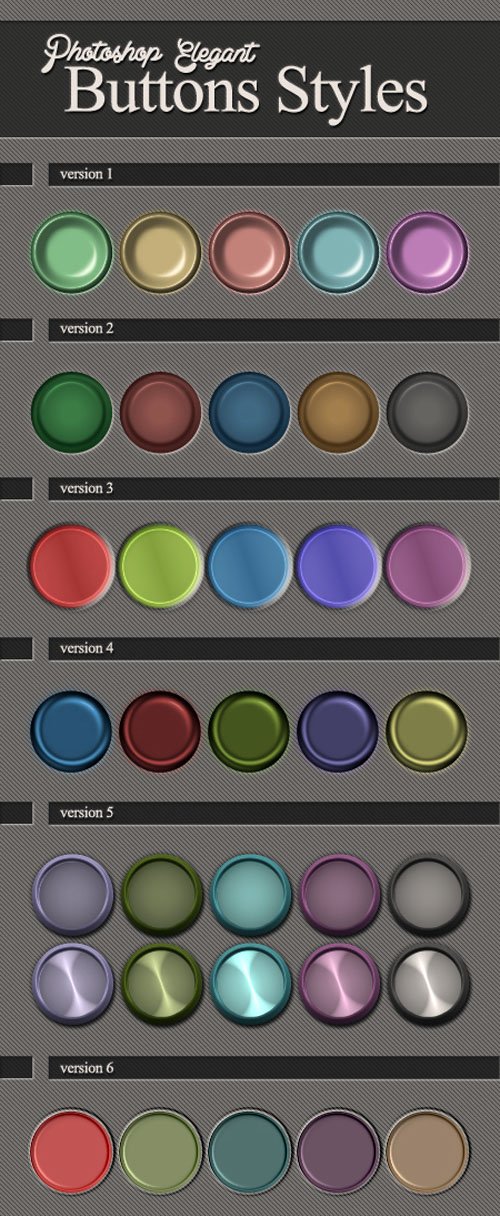 Elegant Buttons Styles for Photoshop