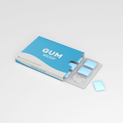 Chewing Gum PSD Mockup