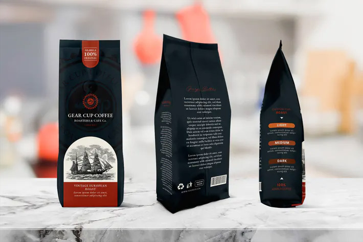 Coffee Bag Packaging Template