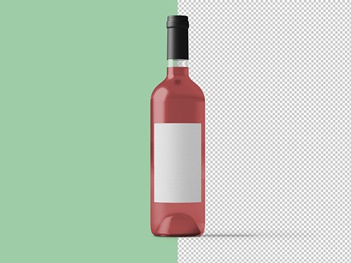 Pink Wine Bottle Mockup 236516509