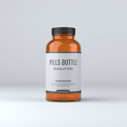 Pill Bottle Medicine Mockup