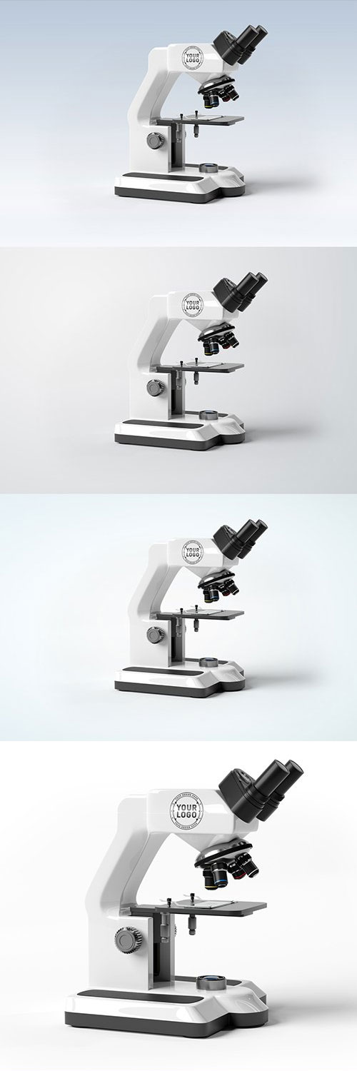 Microscope Mockup on White Background