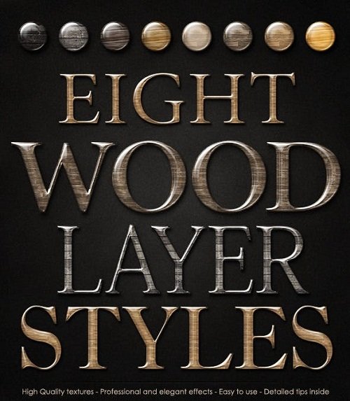 Smooth Glossy Elegant Wood Layer Styles