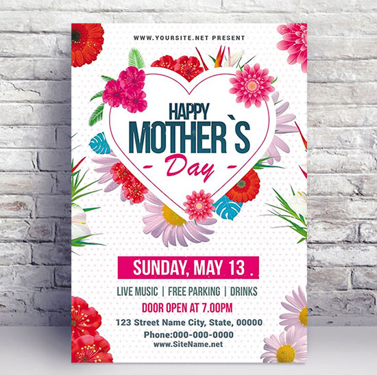 Psd Template - Mothers Day Lunch Flyer