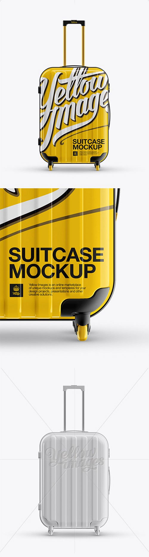 Travel Suitecase Mockup - Front View