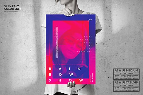 Rainbow Show Dance - Big Music Poster Design