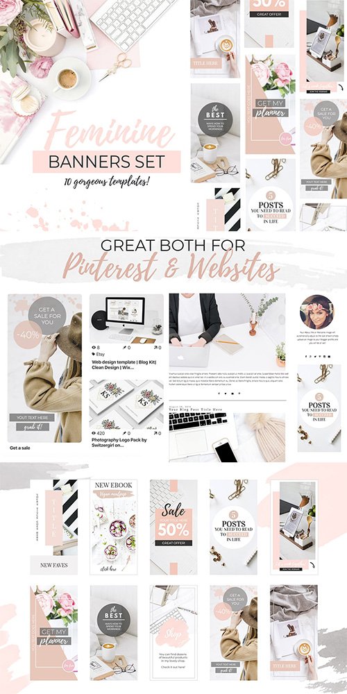 Banners for Blog or Pinterest PSD