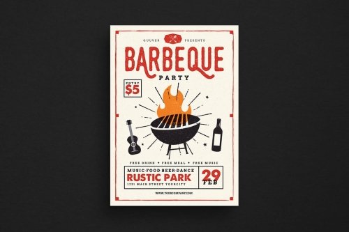 BBQ Event Flyer PSD