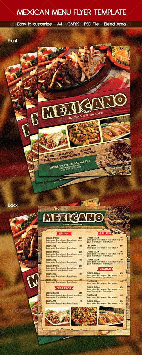 Mexican Food Menu 6248871